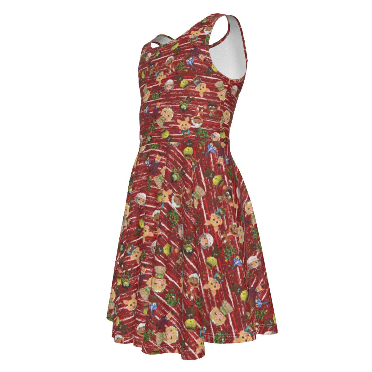 A Very Festive Puppet Christmas - Kid's Sleeveless Skater Dress