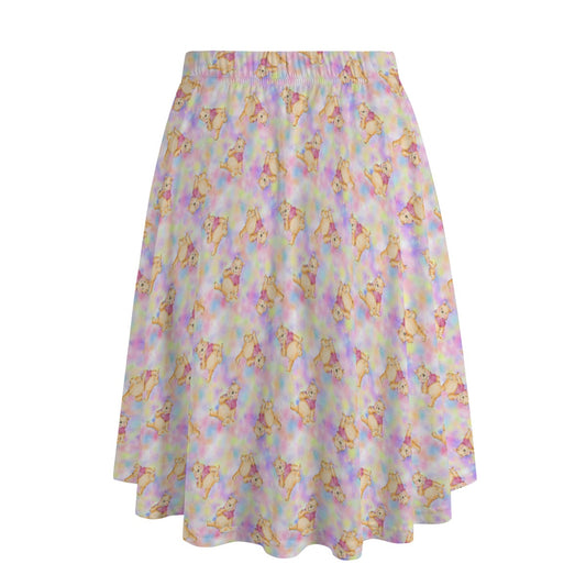 Watercolor Honey Bear - Women’s Pocket Midi Skirt