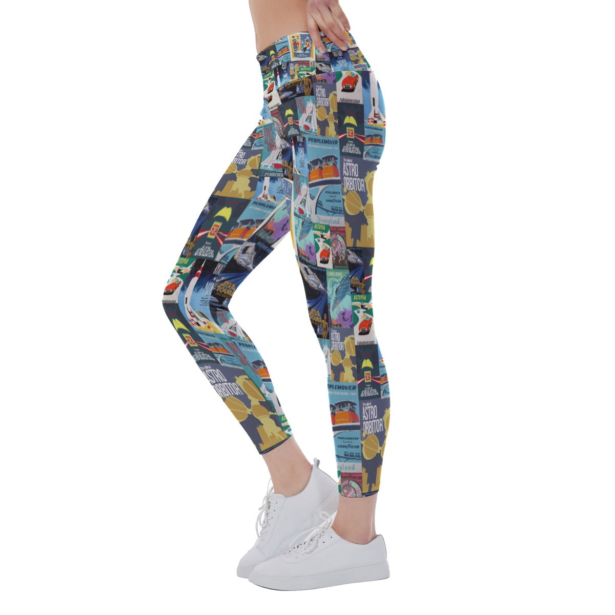 Tomorrowland Vintage Attraction Posters - Women's Yoga Leggings