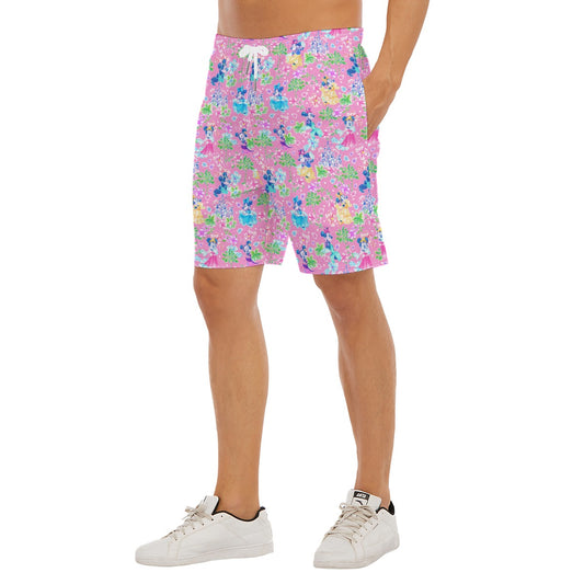 Princess Palm Party - Men’s Pocket Beach Shorts