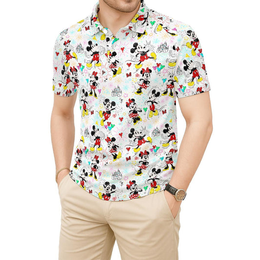 Doodle Mouse Magic - Men's Polo Shirt
