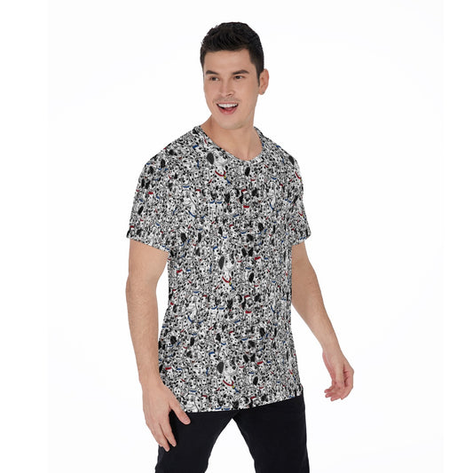 Sketchy Spotted Puppies - Men's Short Sleeve T-Shirt