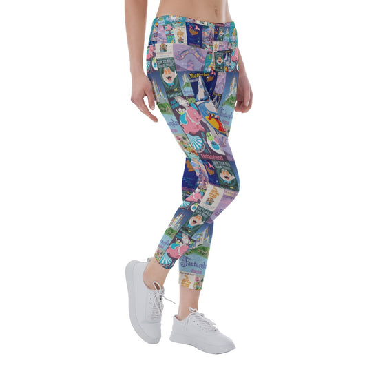 Vintage Fantasy Ride Posters - Women's Yoga Leggings