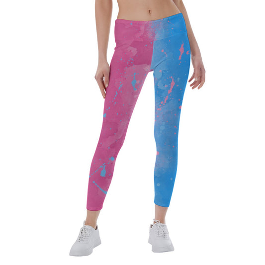 Pink or Blue Fairytale Dress - Women's Yoga Leggings