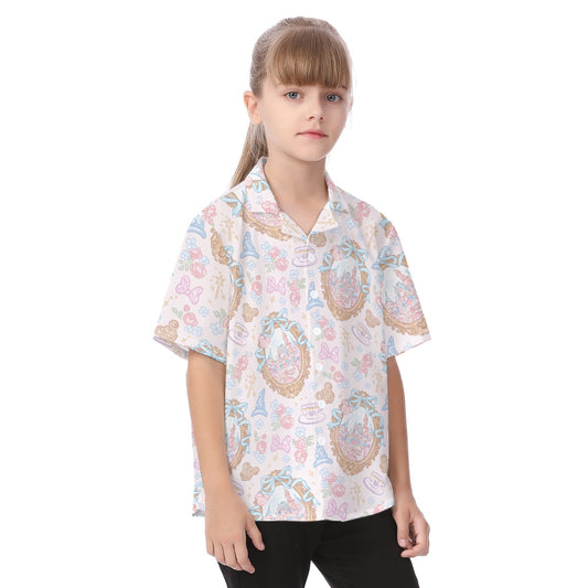 Coquette Park Daydream - Kid's Hawaiian Button Up Shirt