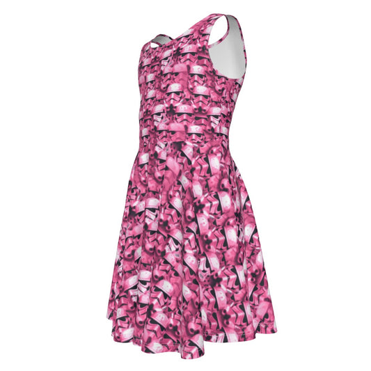 Pink Helmet Battalion - Kid's Sleeveless Skater Dress