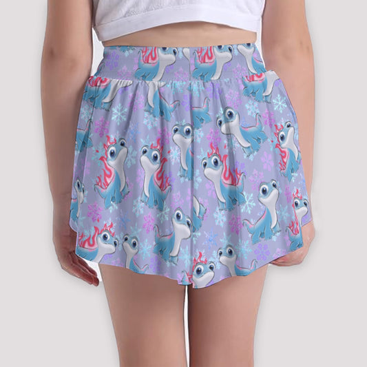 Bruni the Fire Spirit - Girls’ Flowy Pocket Shorts