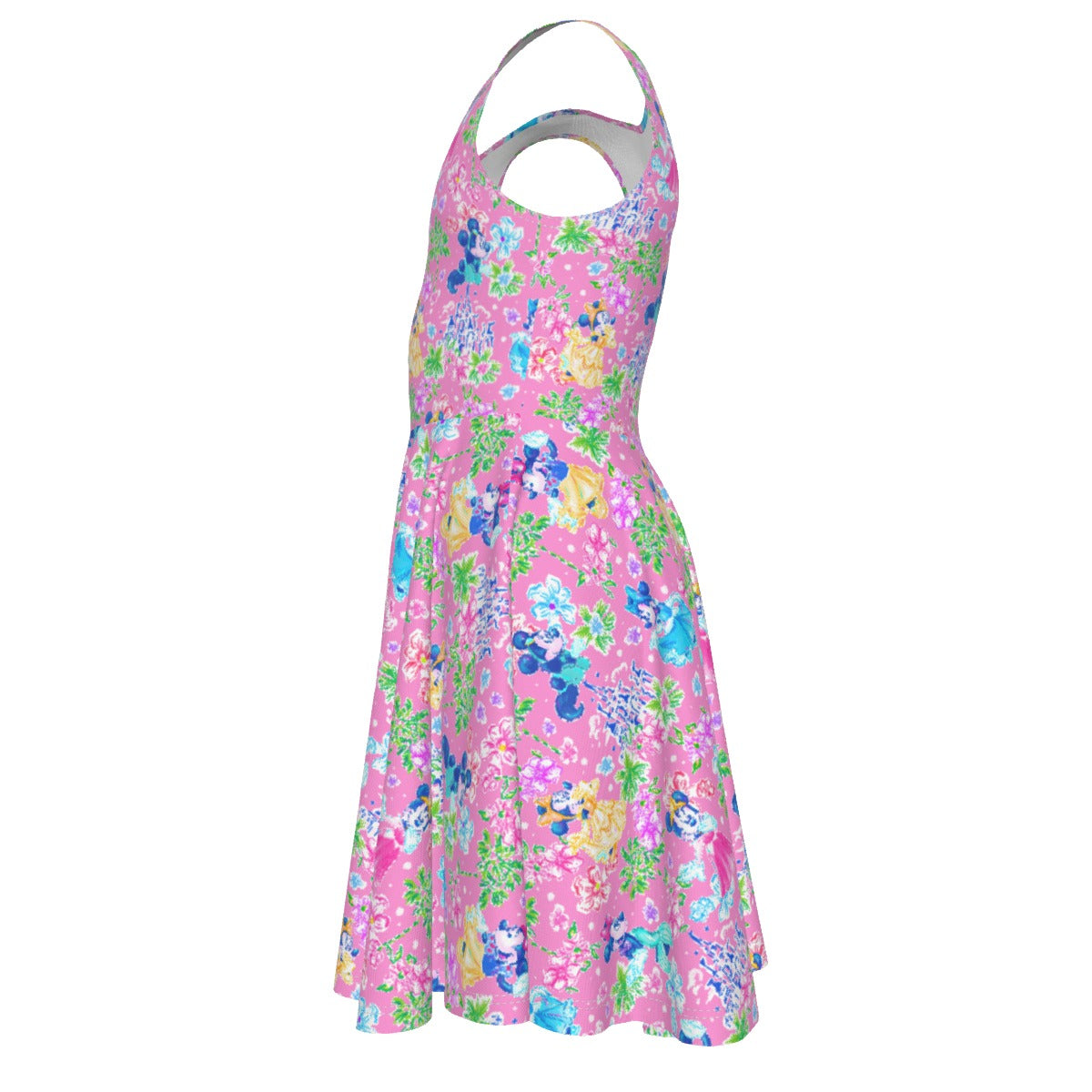 Princess Palm Party - Kid's Sleeveless Skater Dress