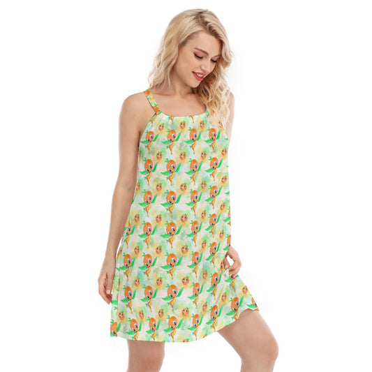 Sunny Citrus Thoughts - Women’s Adjustable Sundress
