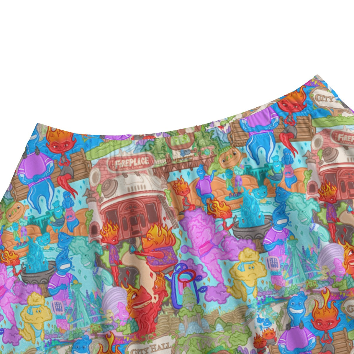 Element City Scene Collage - Women's Pocket Skater Skirt