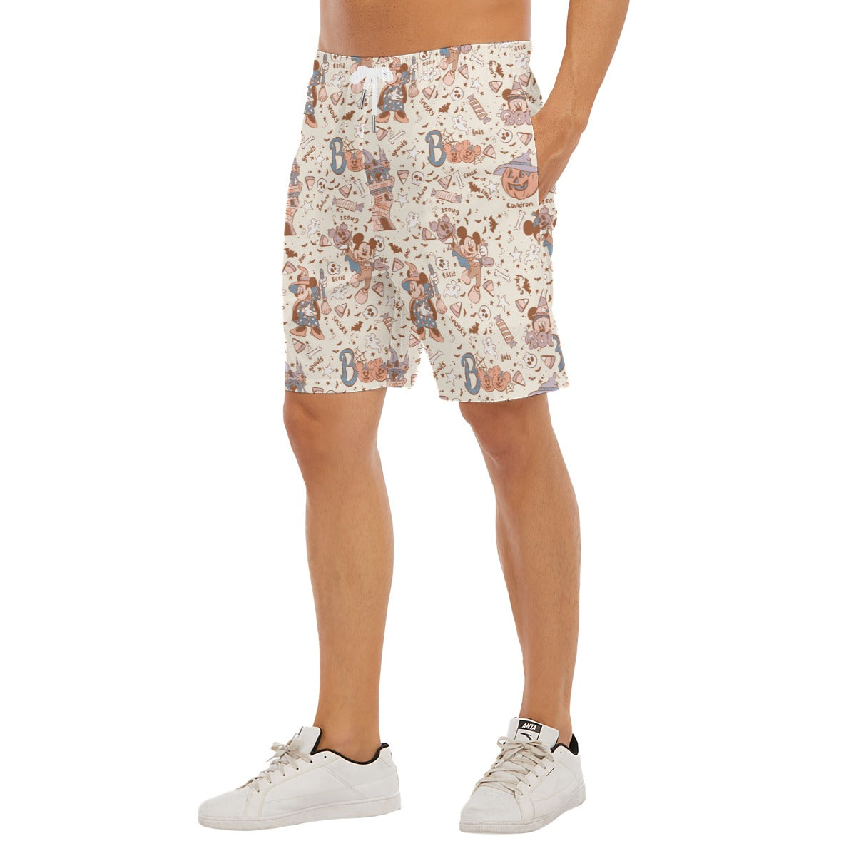 Vintage Halloween Doodles - Men’s Pocket Beach Shorts
