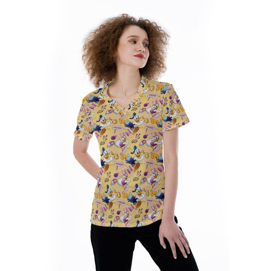 Feisty Marathon Match-Up - Women's Short Sleeve V-Neck T-Shirt