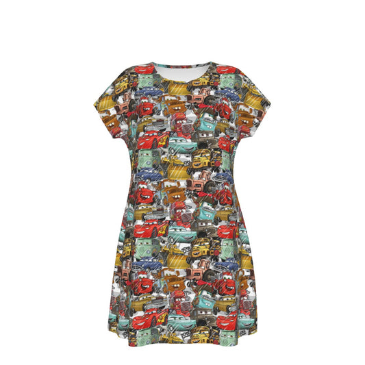 Racing Legends Sketch - Women's T-Shirt Dress