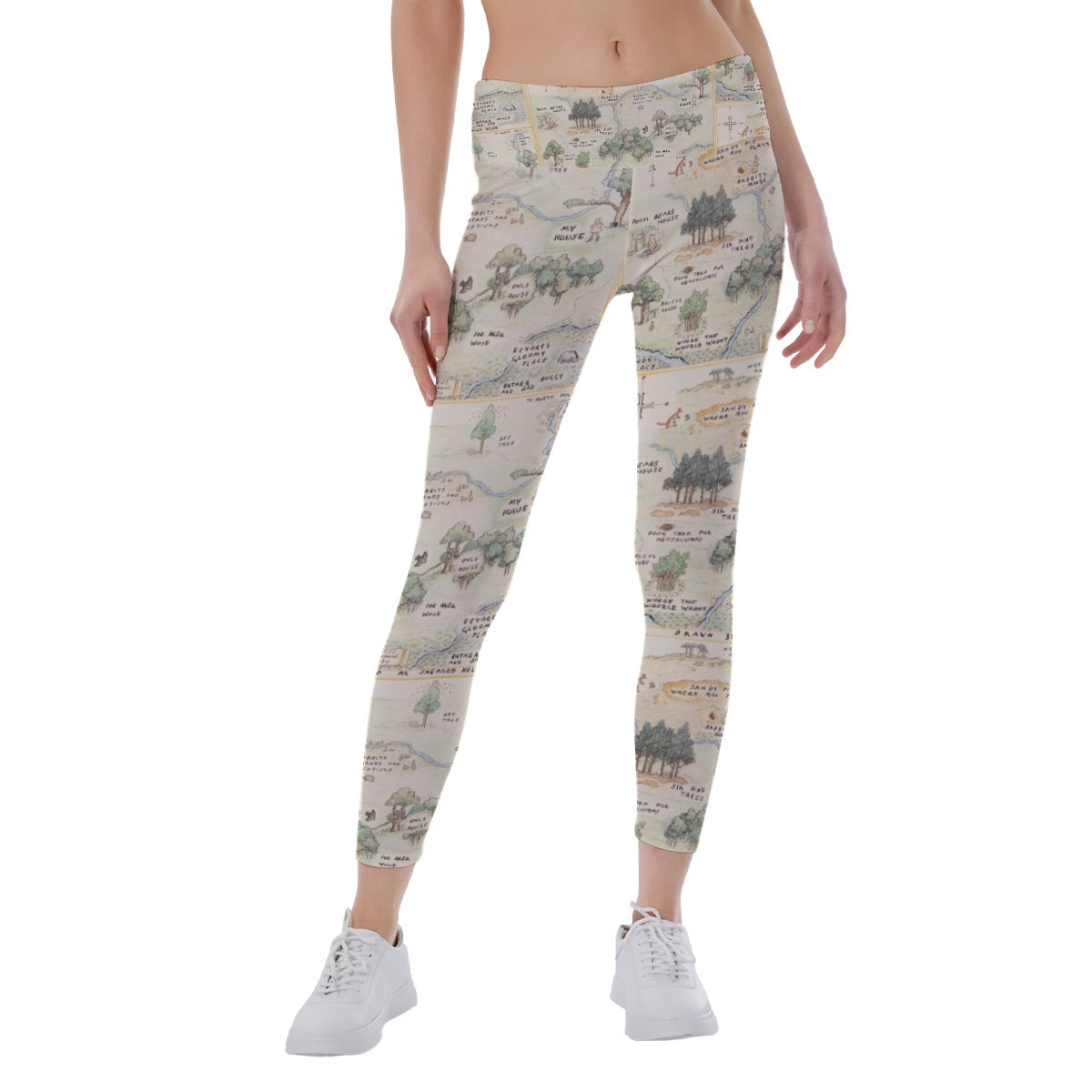 Hundred Acre Map - Women's Yoga Leggings