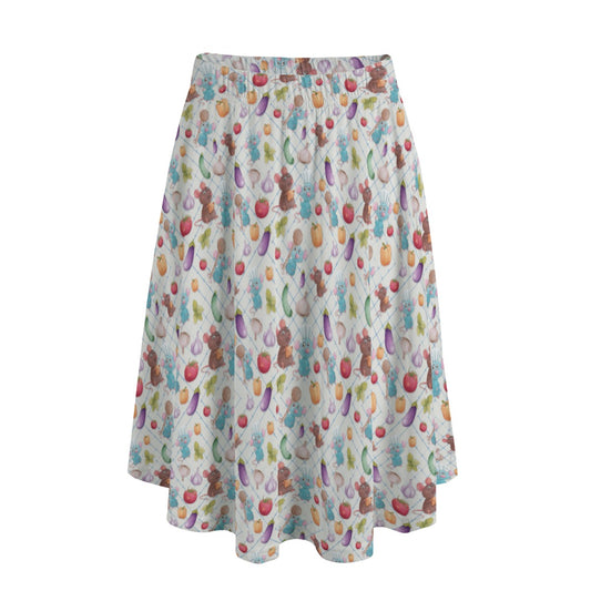 Ratatouille Veggies - Women’s Pocket Midi Skirt