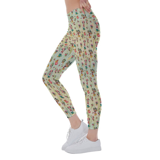 Garden Mouse Helpers at Work - Women's Yoga Leggings