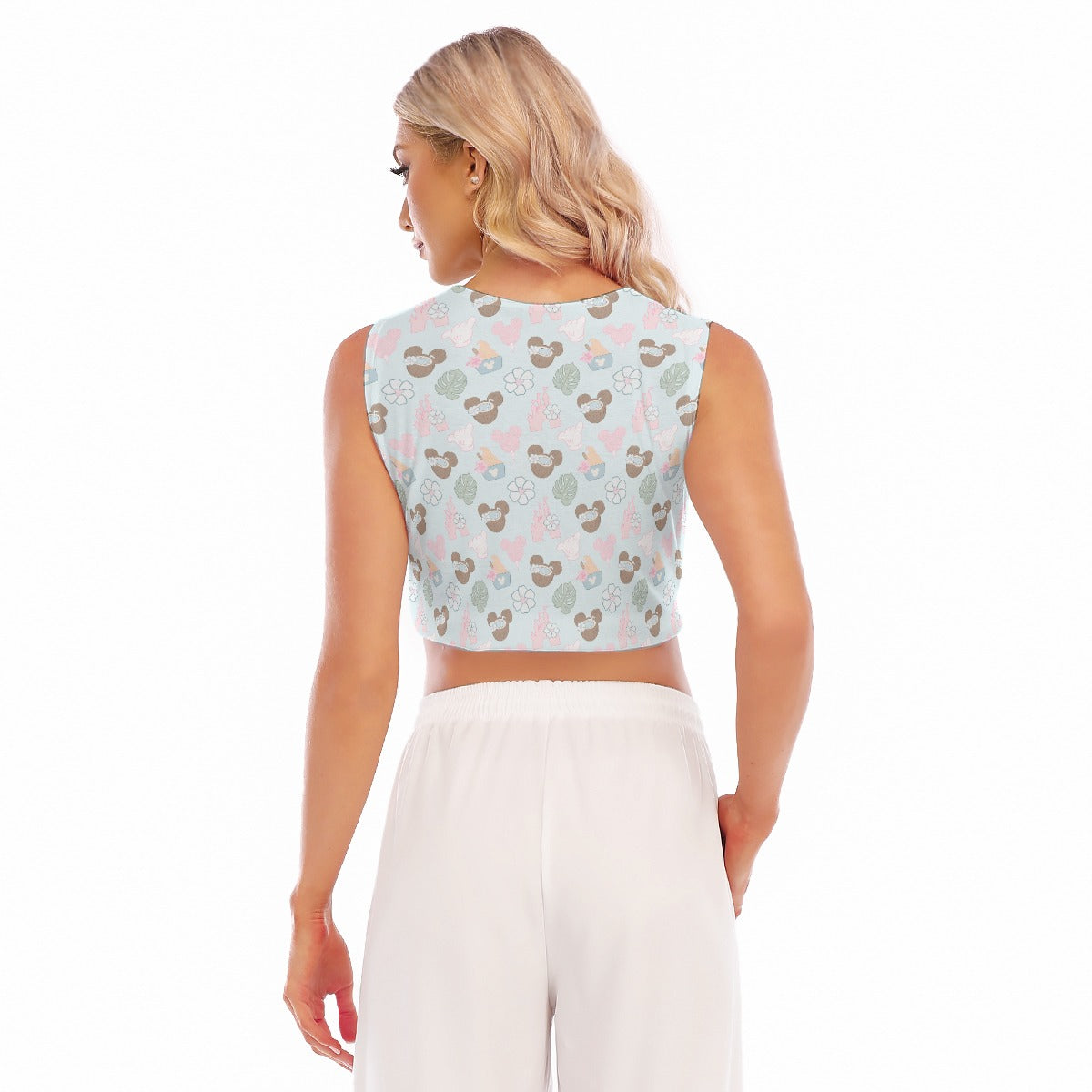 Pastel Island Treats - Women’s Sleeveless Cropped Tee