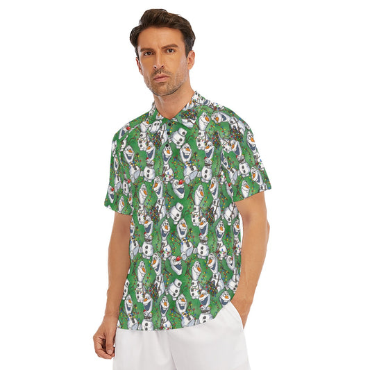 Sketched Snowman Christmas - Men's Polo Shirt