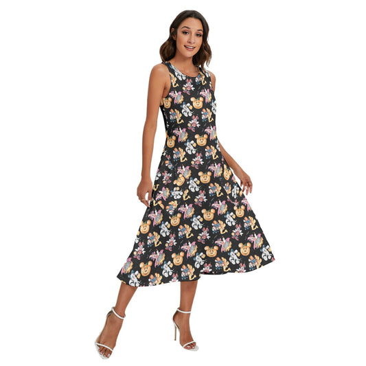 Mouse Friends Halloween Costumesumes - Women’s Diagonal Pocket Midi Dress