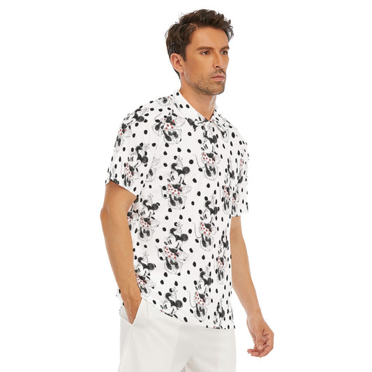 Sketch of Polka Dot Mouse - Men's Polo Shirt
