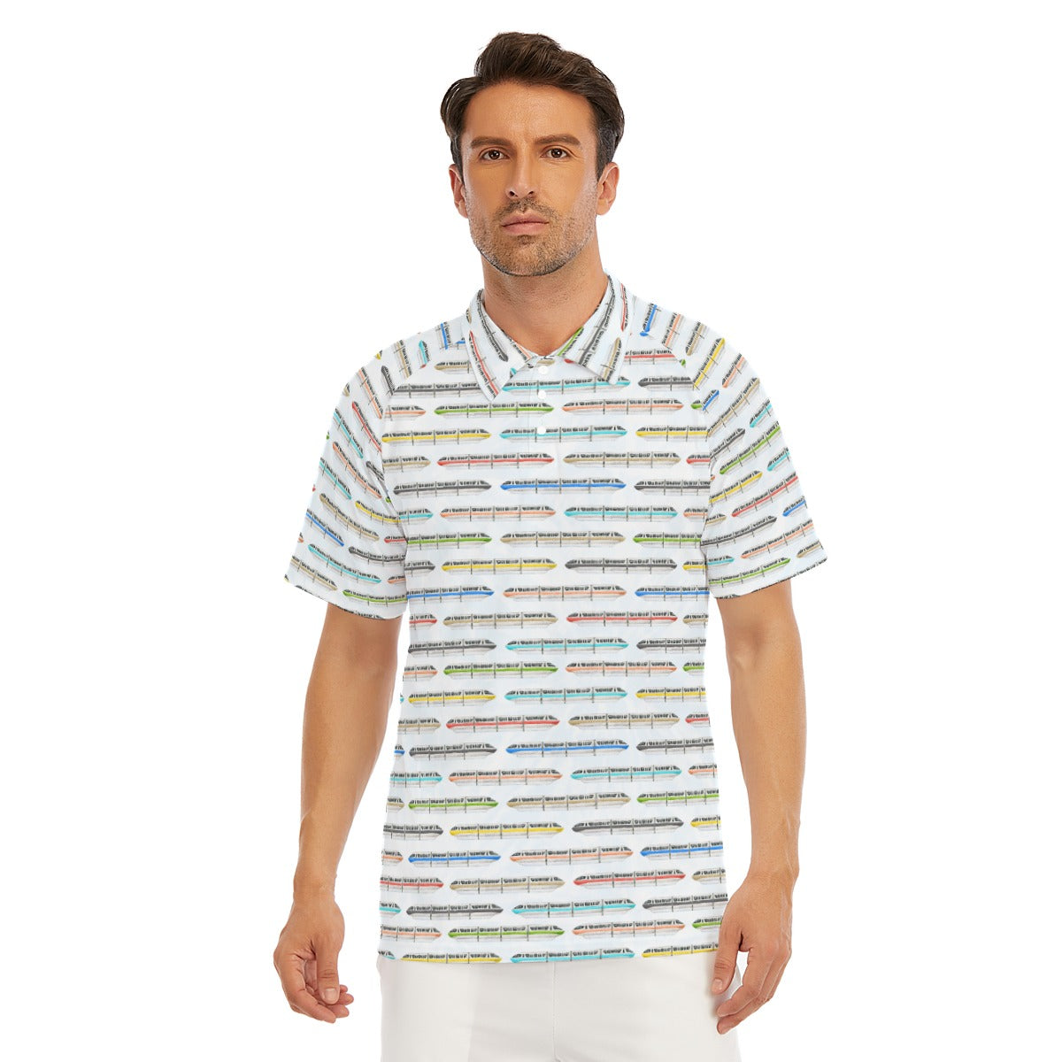Monorail Rainbow Express - Men's Polo Shirt