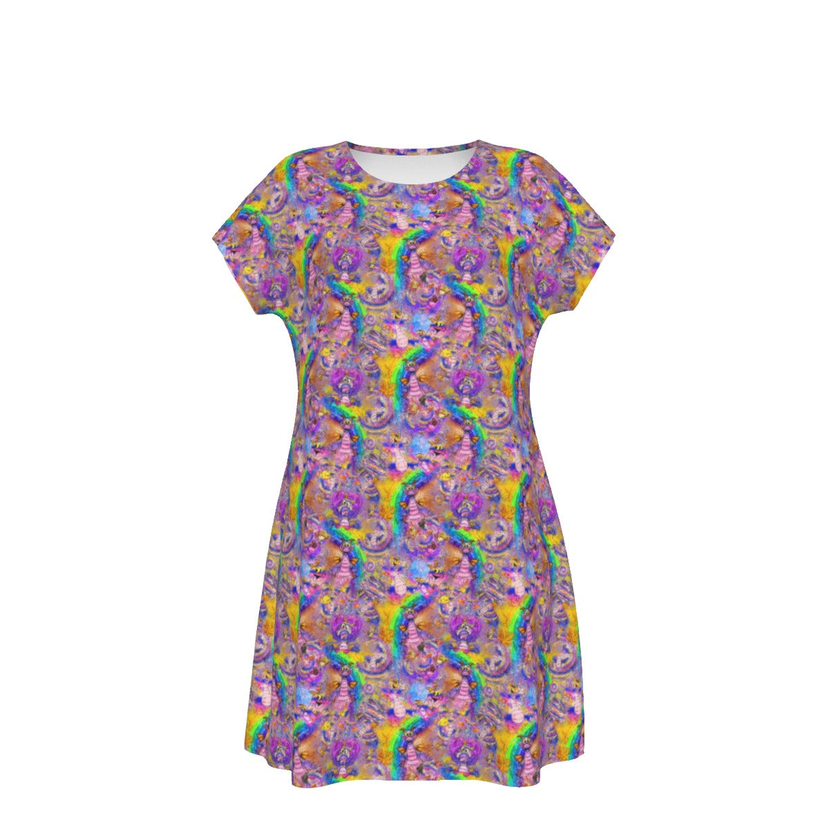Figment Watercolor Rainbow - Women's T-Shirt Dress