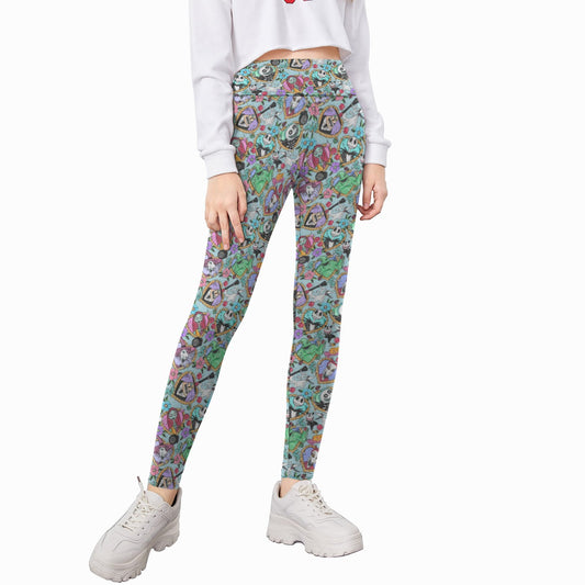 Tattoo Hearts Spooky Crew - Kid's Leggings