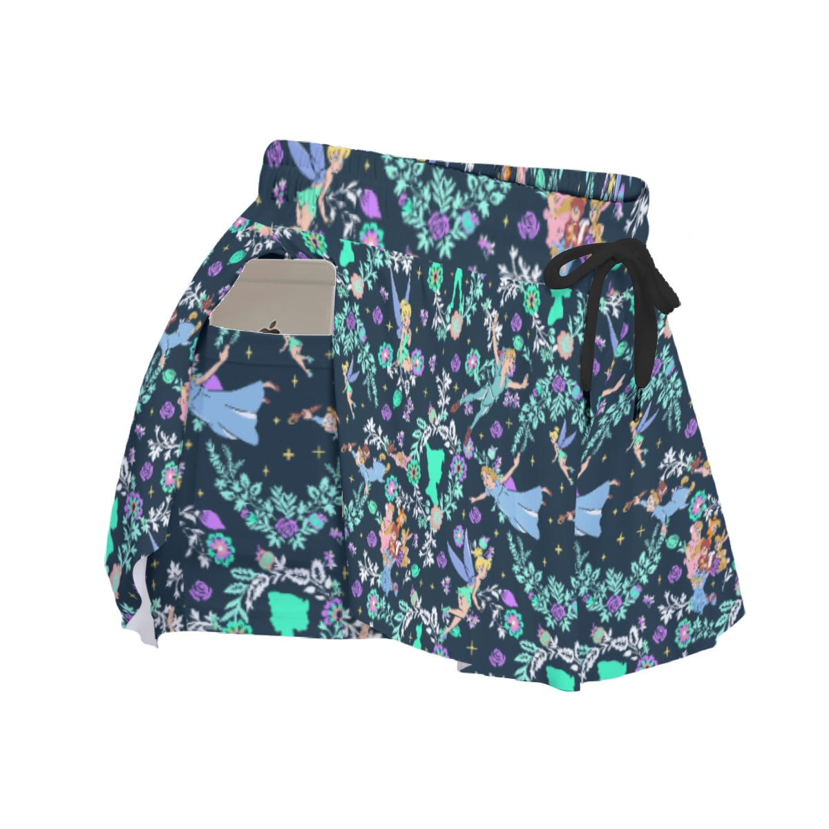 Garden Whimsy - Neverland Flight - Women's Flowy Pocket Shorts