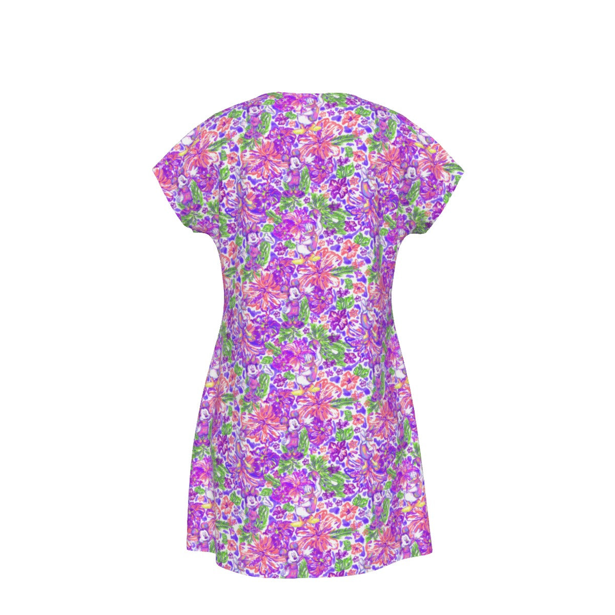Tropical Splash Vibes - Iconic Crew - Women's T-Shirt Dress