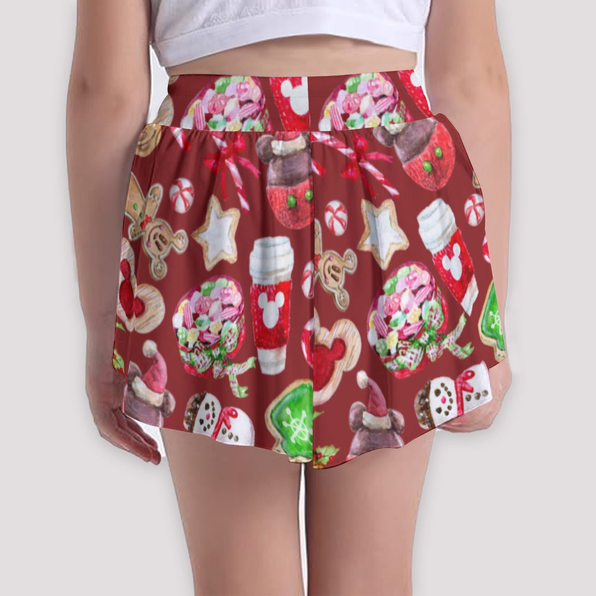 Christmas Snack Goals - Girls’ Flowy Pocket Shorts