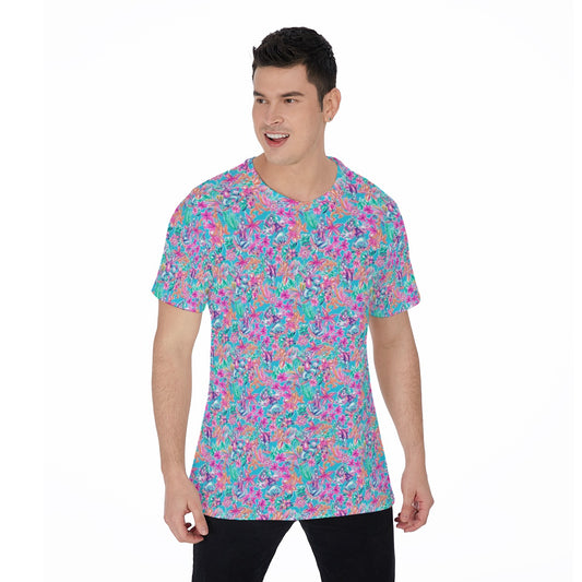 Tropical Bloom Fiesta - Playful Duo - Men's Short Sleeve T-Shirt