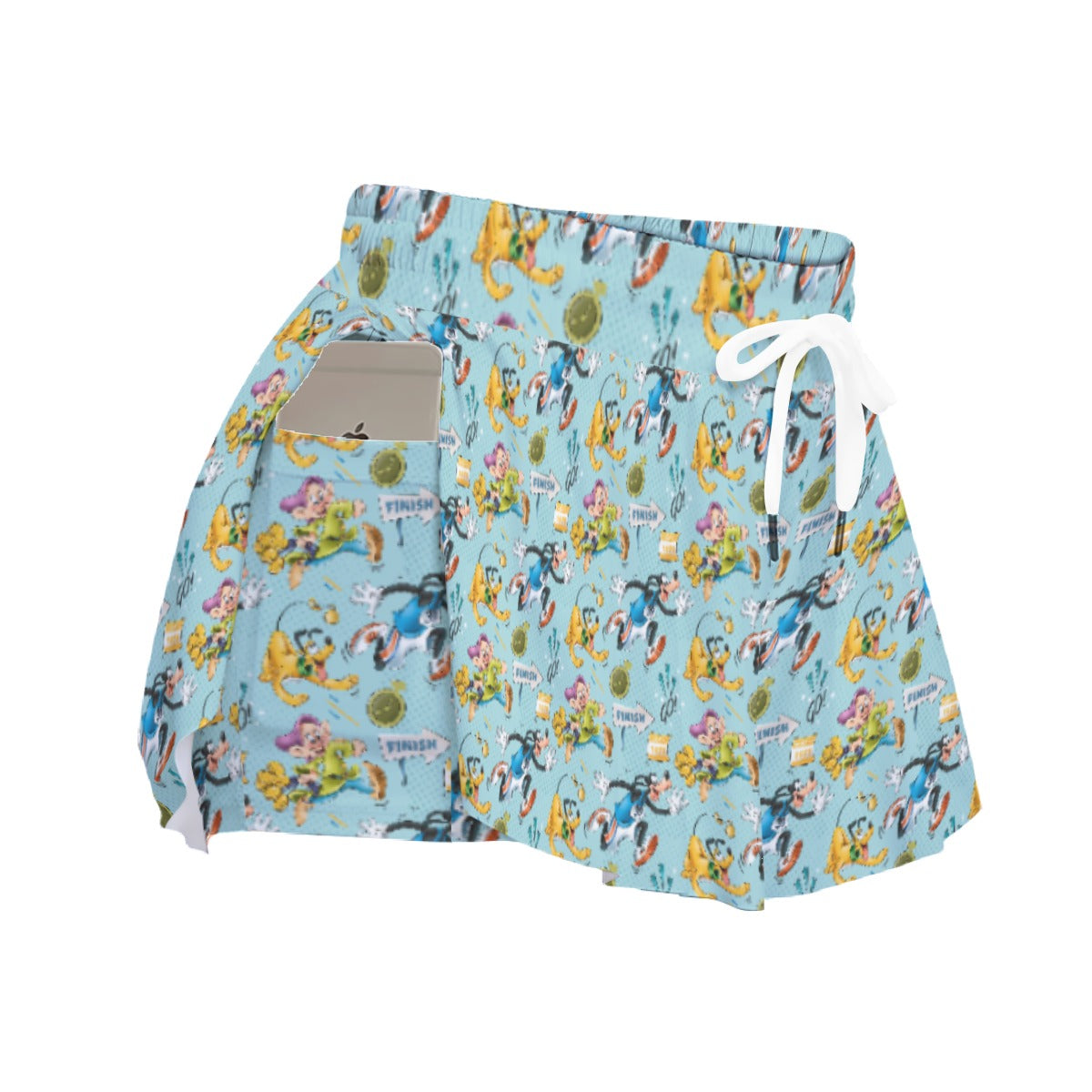 Cheerful Race Day Dashers - Women's Flowy Pocket Shorts