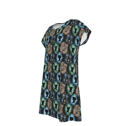Starry Flight Silhouettes - Women's T-Shirt Dress