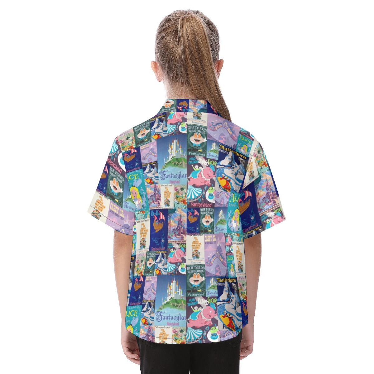 Vintage Fantasy Ride Posters - Kid's Hawaiian Button Up Shirt