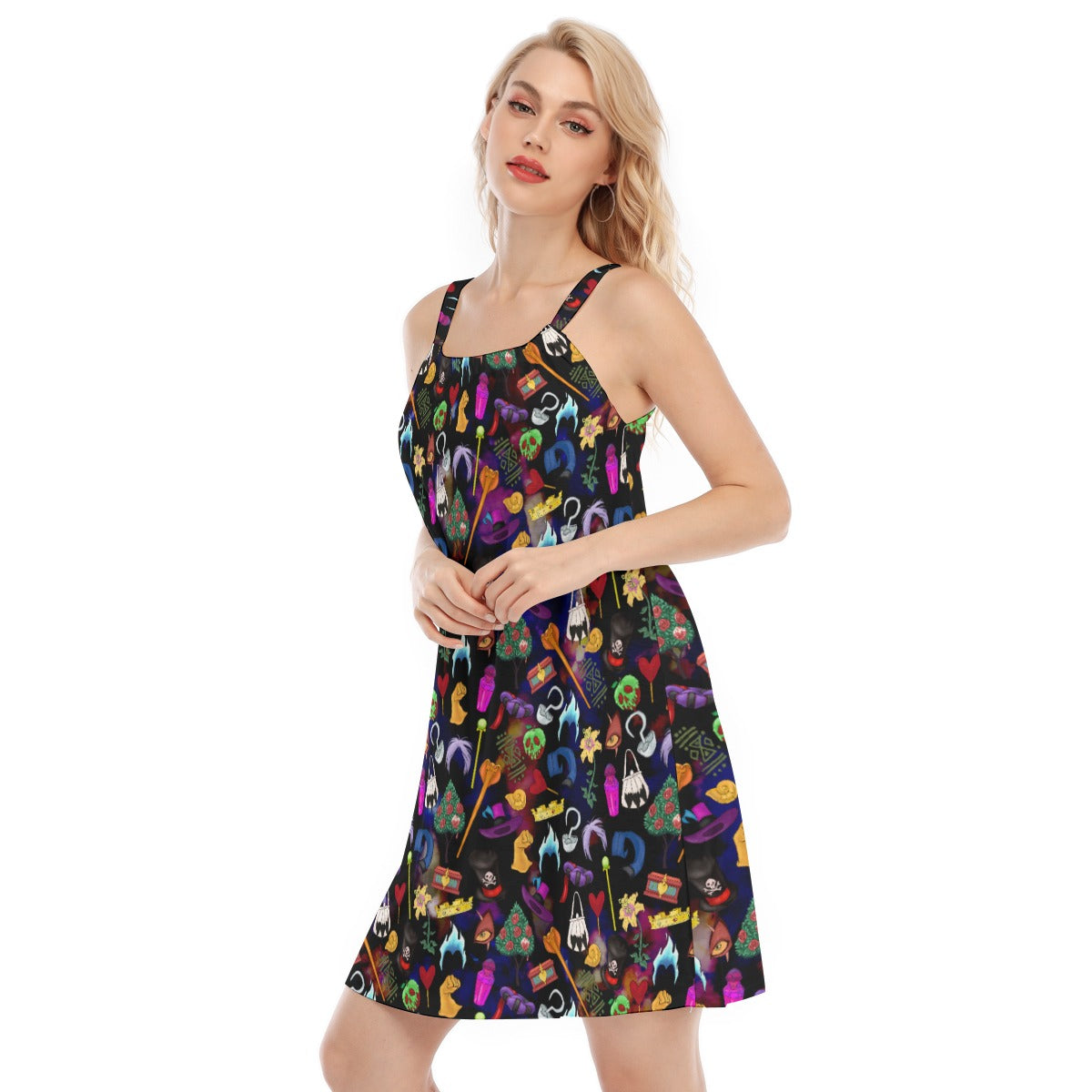 Villainous Icons Collage - Women’s Adjustable Sundress