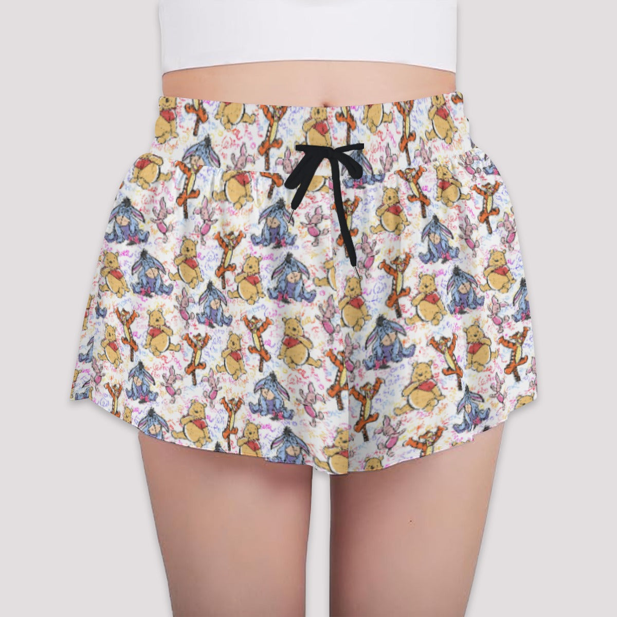 Beloved Forest Friends Sketch Autographs - Girls’ Flowy Pocket Shorts