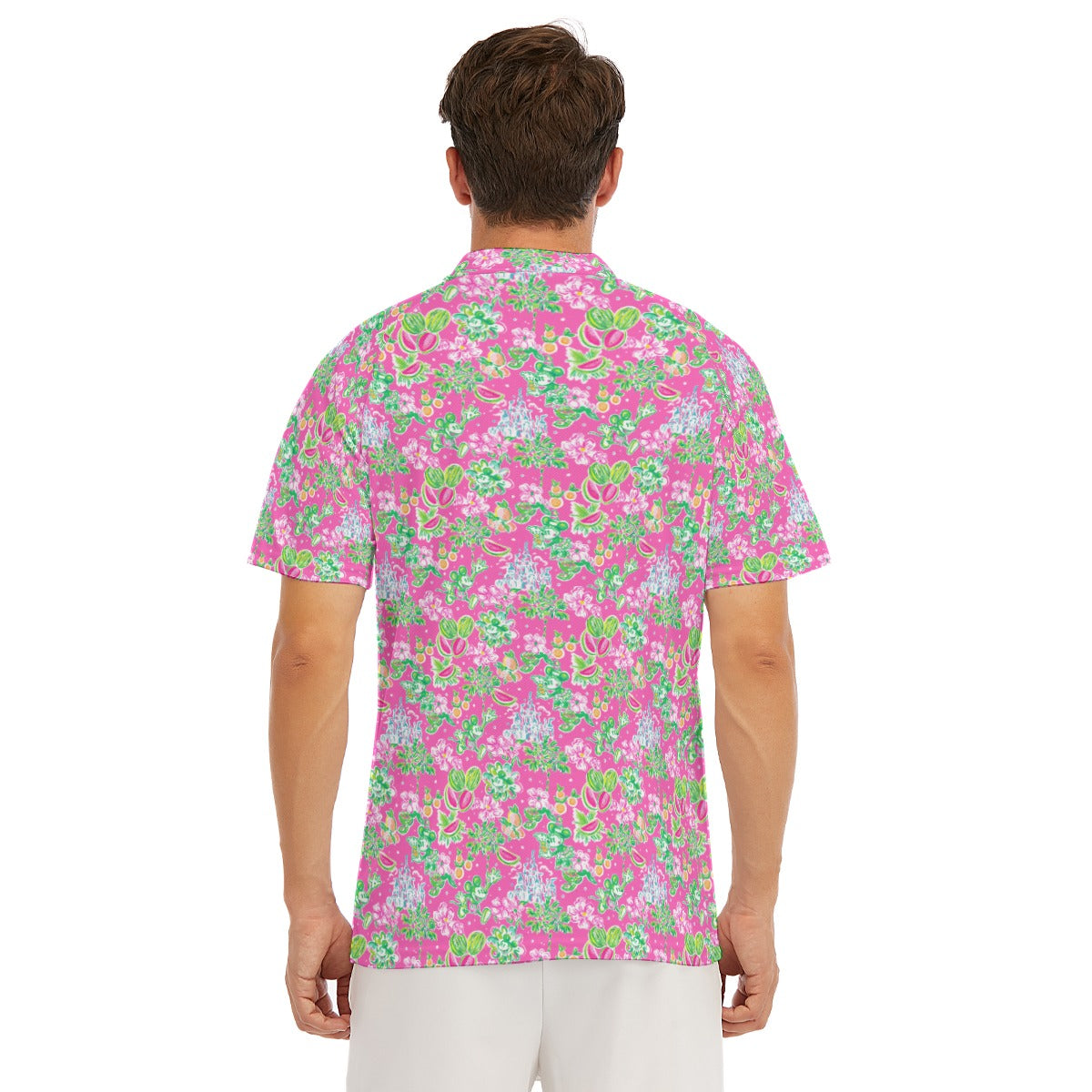Bright Tropical Vibes - Watermelon Mouse Duo - Men's Polo Shirt