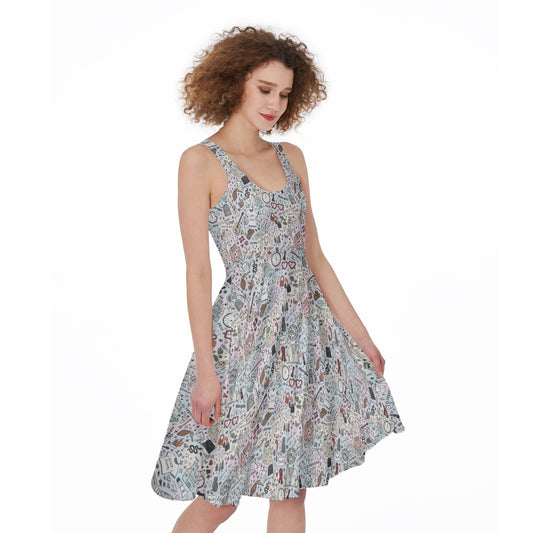 Every Era Collage - Pocket Midi Skater Dress