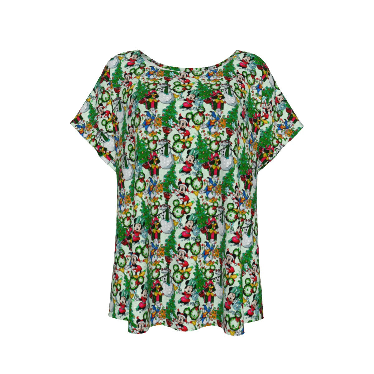 Mouse Friends Christmas Decorationsions - Women’s Relaxed Fit Scoop Tee