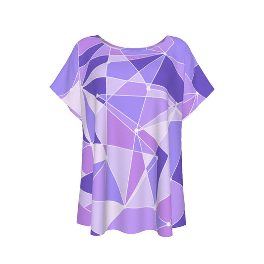 Geometric Purple Wall - Women’s Relaxed Fit Scoop Tee