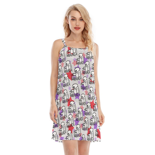 White Robot Balala - Women’s Adjustable Sundress