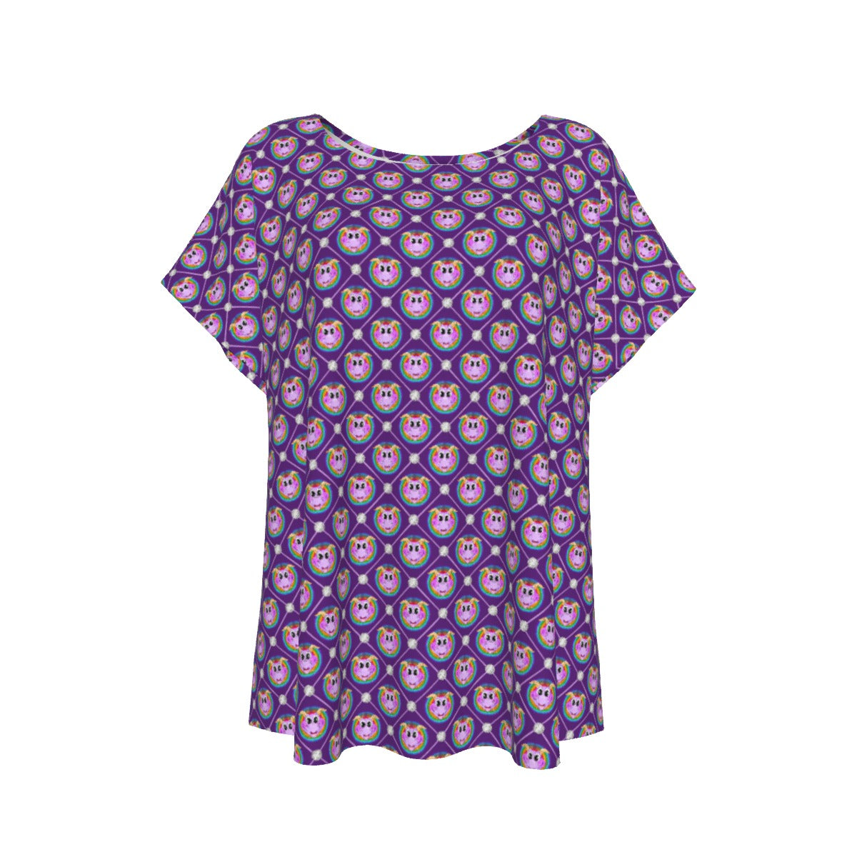 Geometric Figment - Women’s Relaxed Fit Scoop Tee