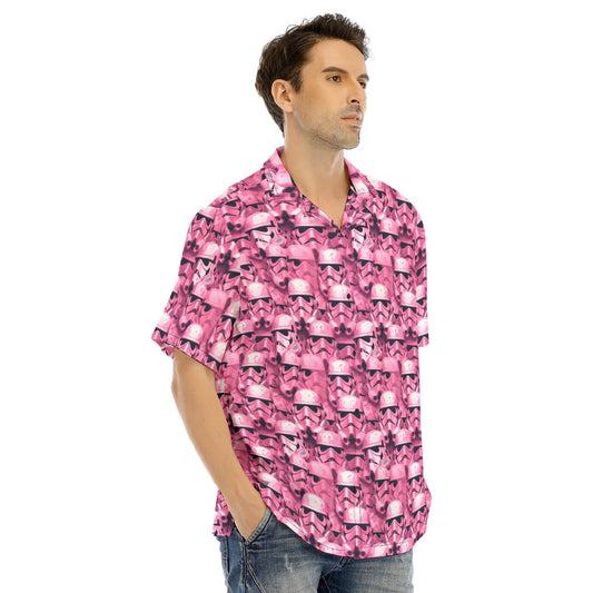 Pink Helmet Battalion - Men's Hawaiian Button Up Shirt