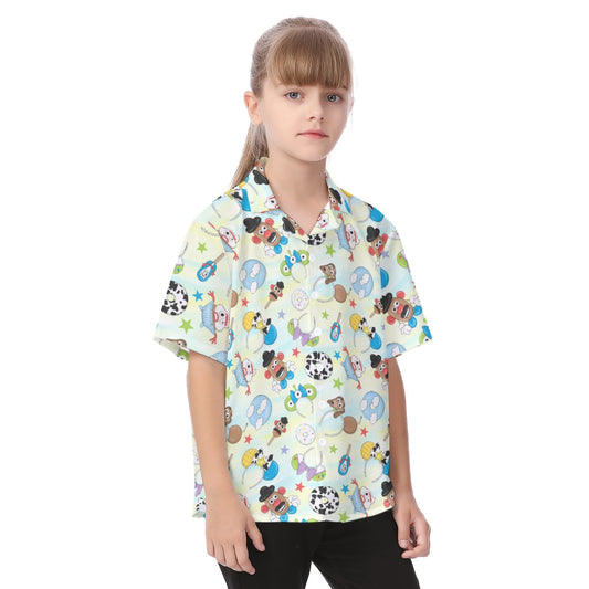 Playful Toy Style Icons - Kid's Hawaiian Button Up Shirt