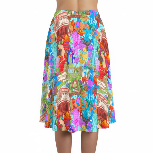 Element City Scene Collage - Women’s Pocket Midi Skirt
