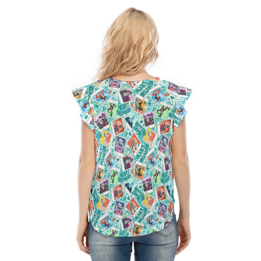 Heartbreaker Villaintine - Women’s Flutter Sleeve Top