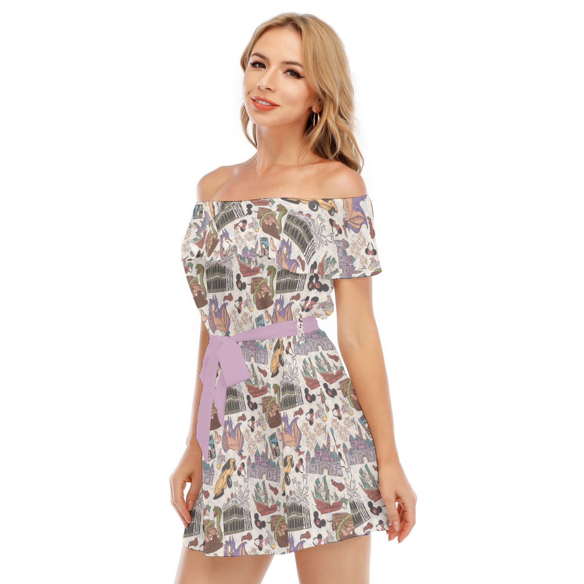 West Coast DLR - Women's Off-shoulder Ruffle Dress