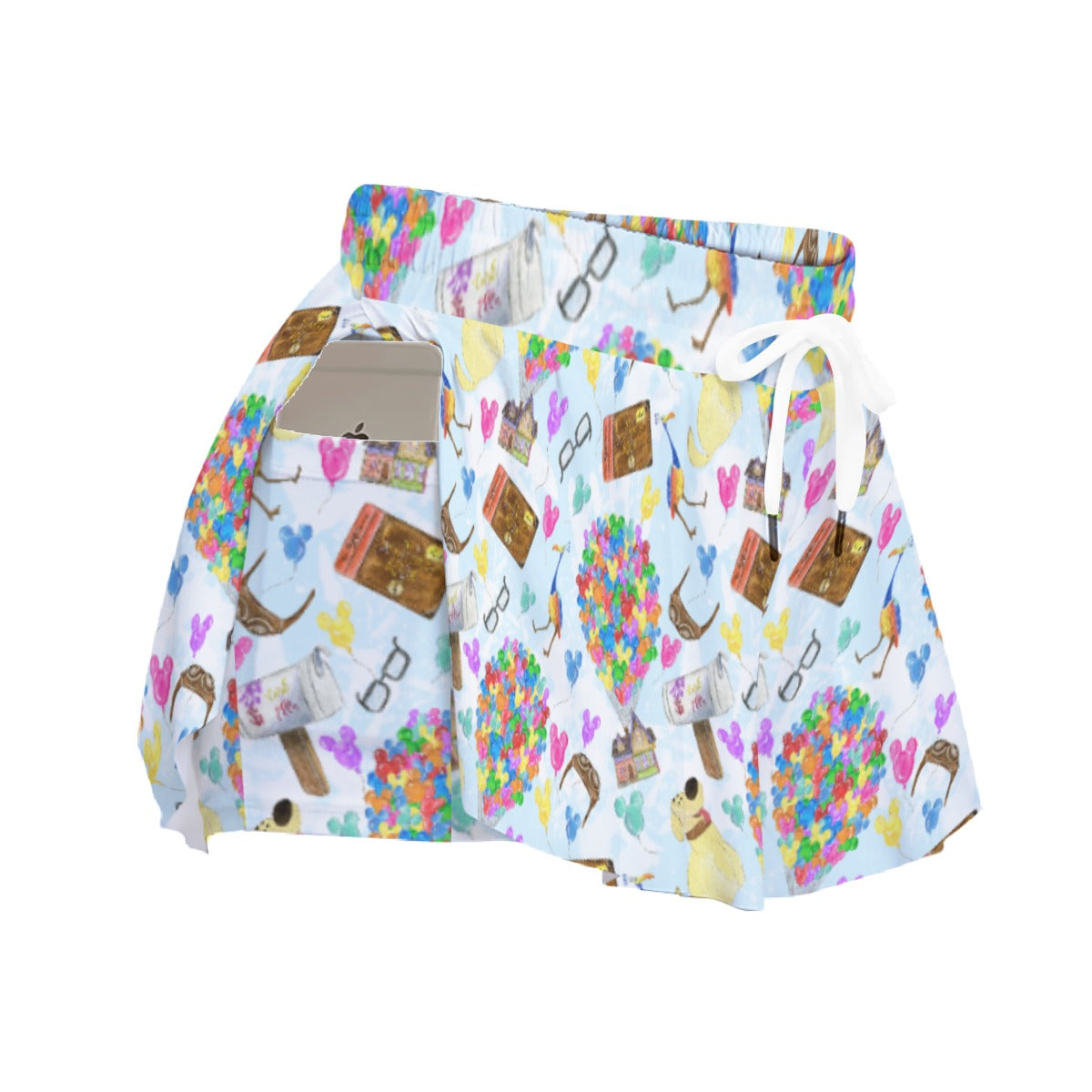 Up Adventure Icons - Women's Flowy Pocket Shorts