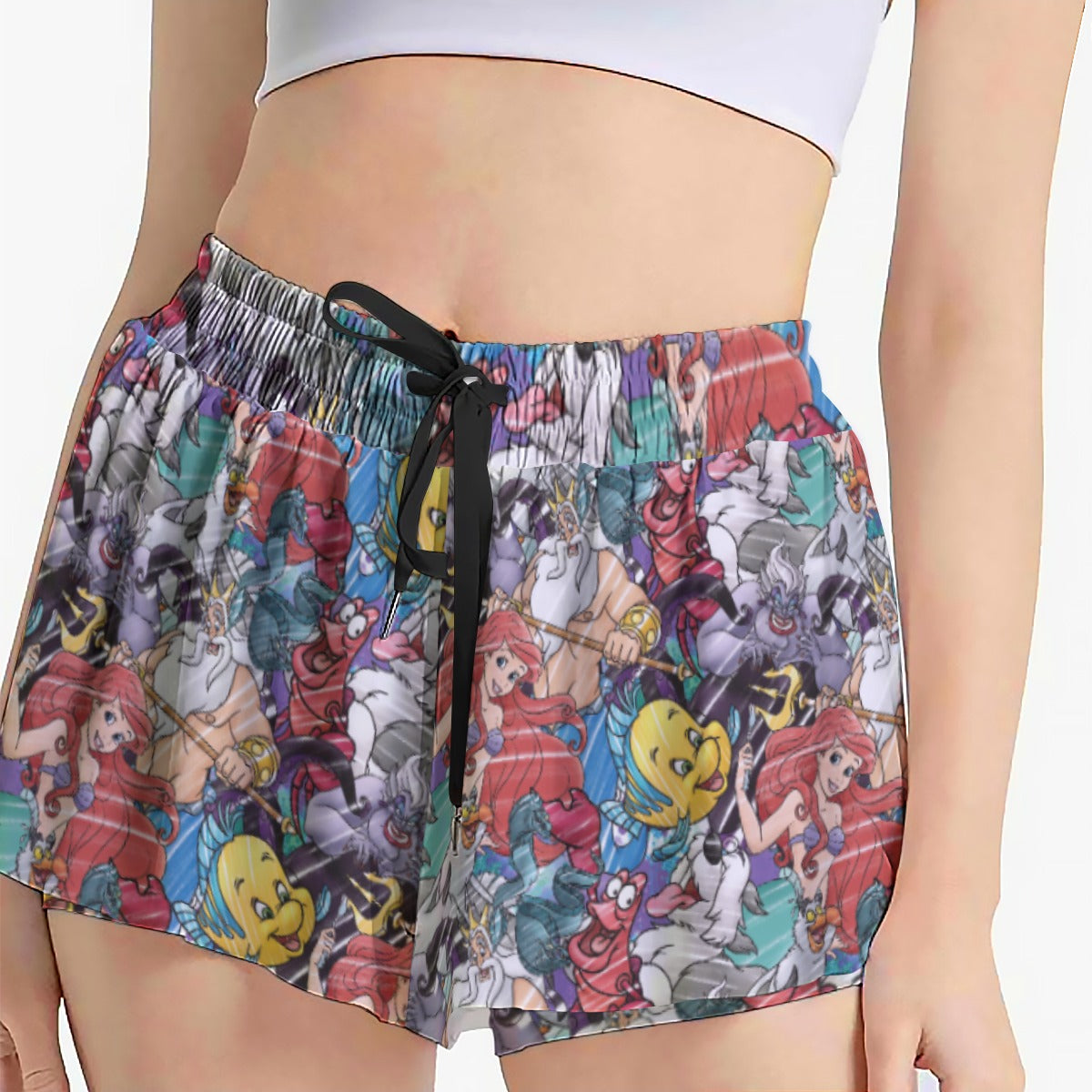 Undersea Crew Sketch - Women's Flowy Pocket Shorts