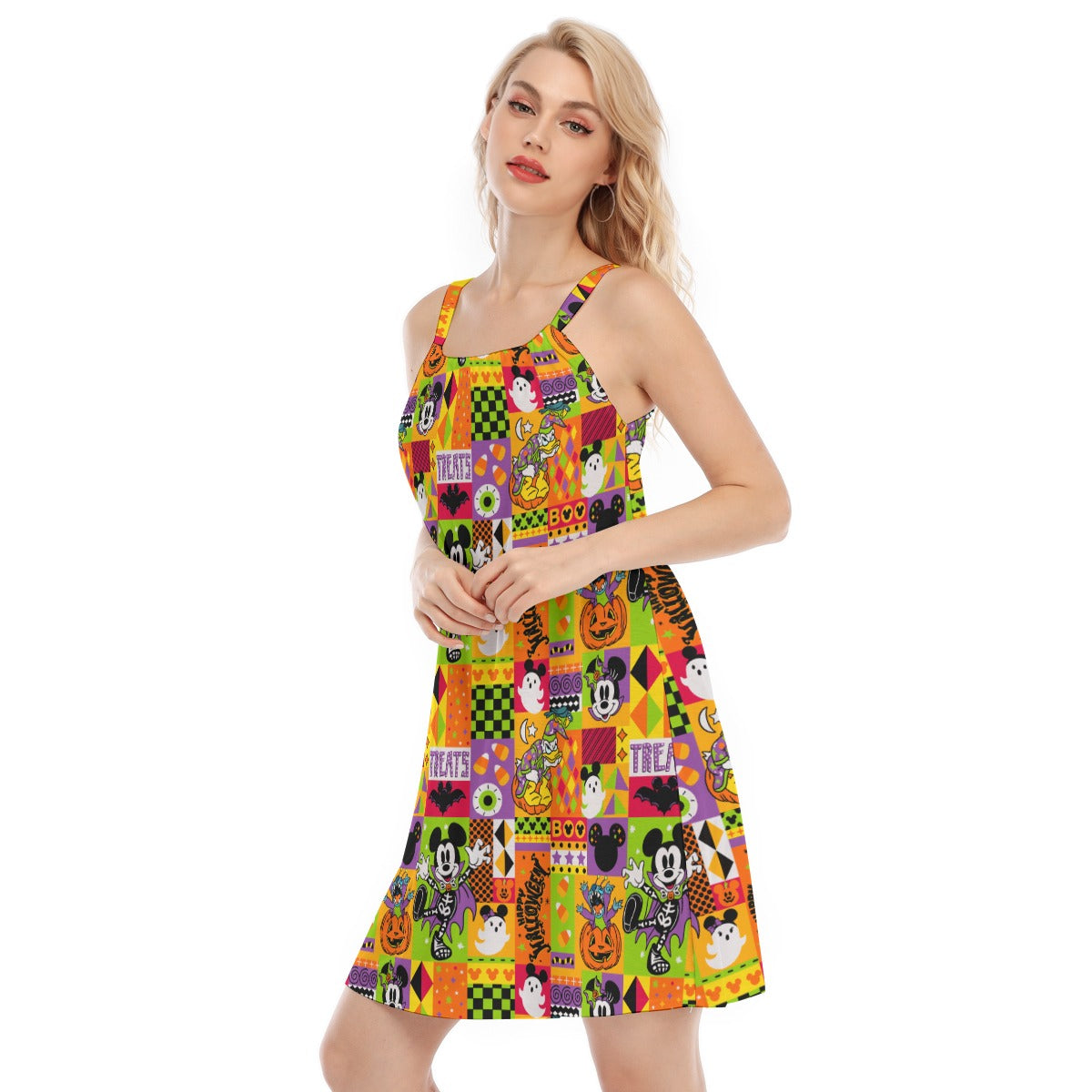 Spooky Patchwork Treats - Women’s Adjustable Sundress